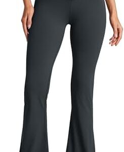 CRZ YOGA Butterluxe Crossover Flare Leggings for Women 31" - High Waist V Cross Bootcut Bell Bottoms Tummy Control Yoga Pants