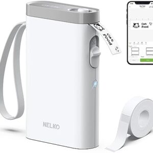 Label Maker Machine with Tape, P21 Bluetooth Label Printer, Wireless Mini Label Makers with Multiple Templates for Organizing Office Home, White
