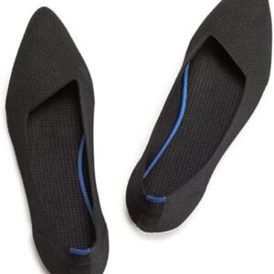 Frank Mully Womens Pointed Toe Flats Knit Dress Shoes Comfort Women Shoes Slip On Shoes for Woman Classic Softable Shoes Low Wedge