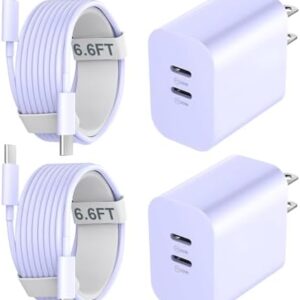 iPhone 15/15 Pro Max Charger, 20W Dual Port Type C Fast Wall Charger Power Adapter, USB C Charger Block with 6.6FT USB-C to C Cable for iPhone 15/15 Plus/15 Pro/15 Pro Max, iPad Pro/Air/Mini