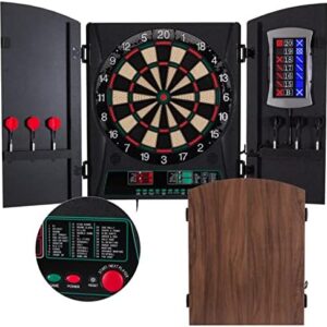 Arachnid Cricket Maxx 1.0 Electronic Dartboard Cabinet Set,Black